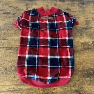 Eddie Bauer Plaid Fleece Dog Coat Medium
